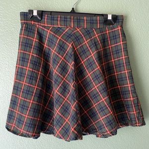 Shein Green Plaid Skirt